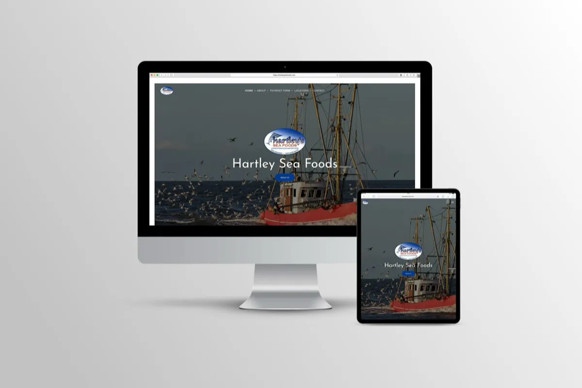 Hartleyseafoods.com screenshot 1