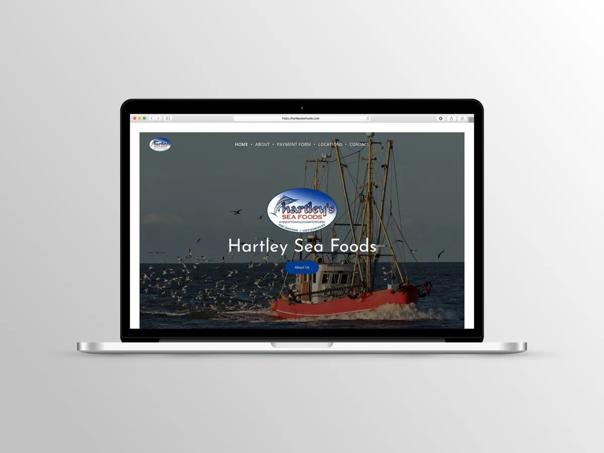 Hartley Sea Foods website